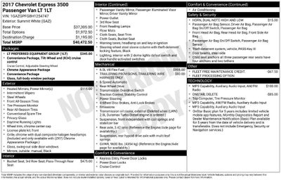 2017 Chevrolet Express Passenger 3500 LT