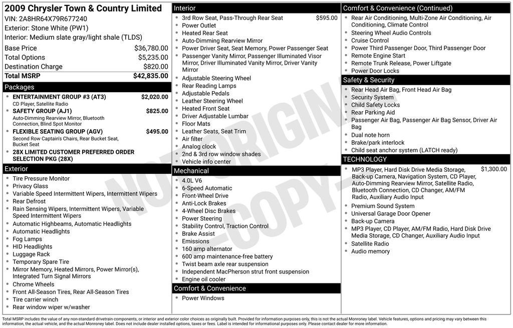 2009 Chrysler Town & Country Limited