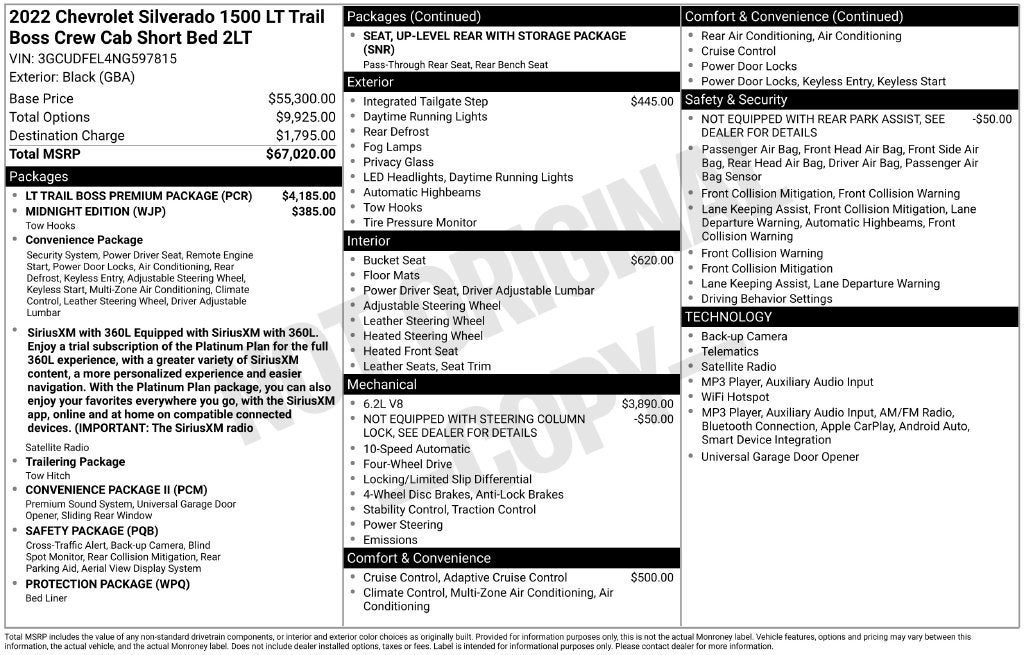 2022 Chevrolet Silverado 1500 LT Trail Boss