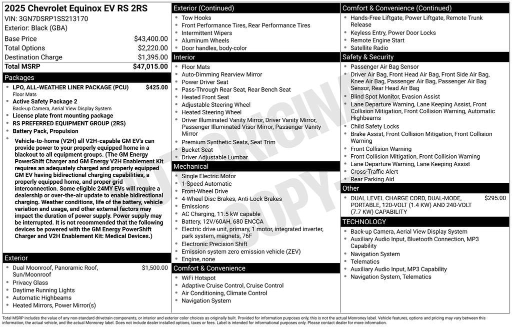 2025 Chevrolet Equinox EV RS