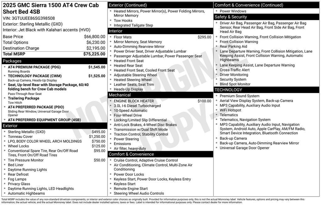 2025 GMC Sierra 1500 AT4