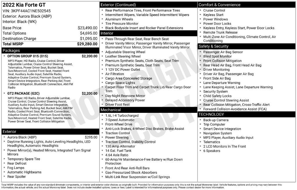 2022 Kia Forte GT