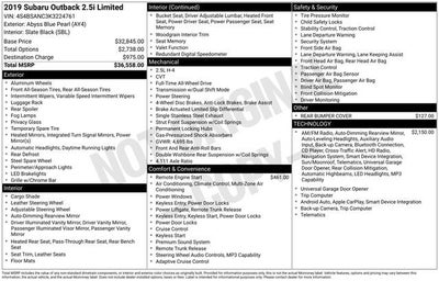 2019 Subaru Outback Limited