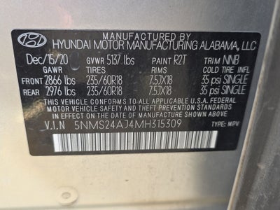 2021 Hyundai SANTA FE SEL
