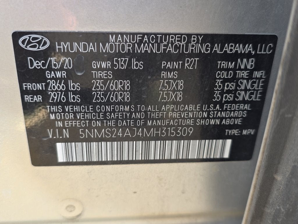 2021 Hyundai SANTA FE SEL