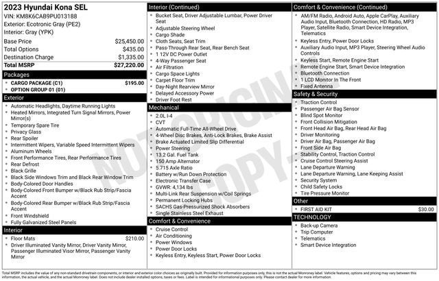 2023 Hyundai KONA SEL