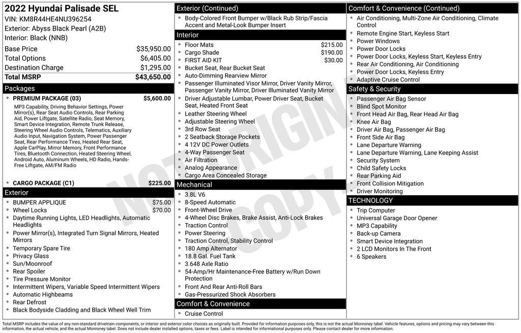 2022 Hyundai PALISADE SEL
