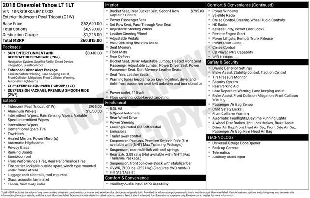 2018 Chevrolet Tahoe LT