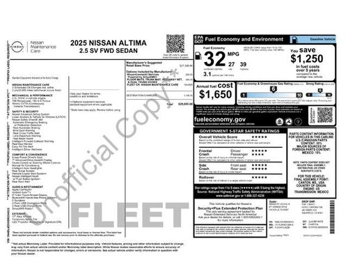 2025 Nissan Altima SV