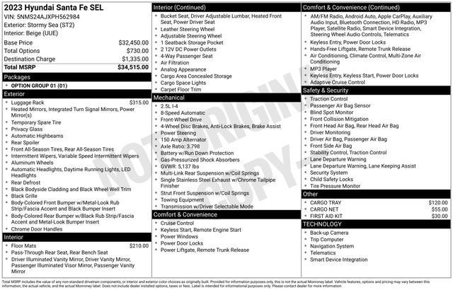 2023 Hyundai SANTA FE SEL