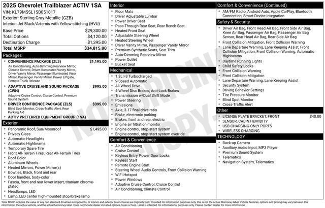2025 Chevrolet Trailblazer ACTIV