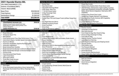 2021 Hyundai ELANTRA SEL
