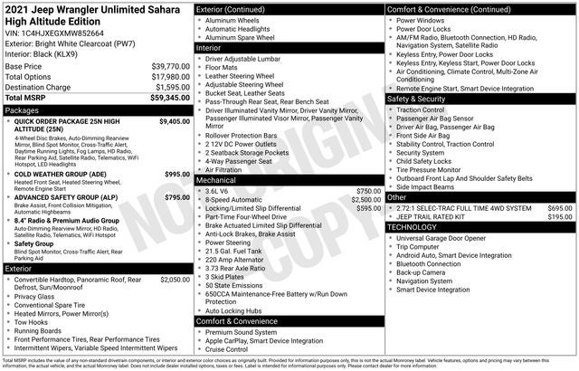 2021 Jeep Wrangler Unlimited Sahara High Altitude