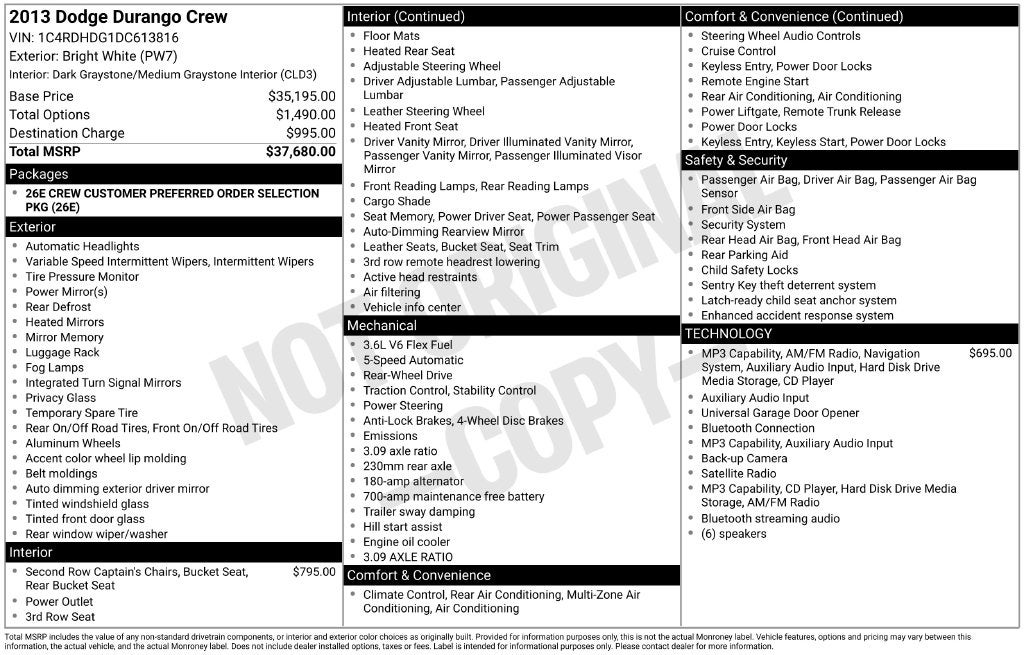 2013 Dodge Durango Crew