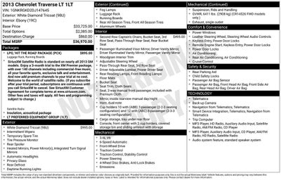 2013 Chevrolet Traverse LT 1LT