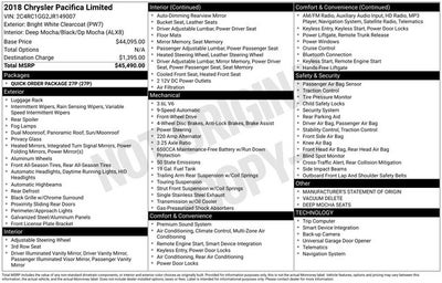 2018 Chrysler Pacifica Limited