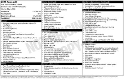 2025 Acura ADX Base