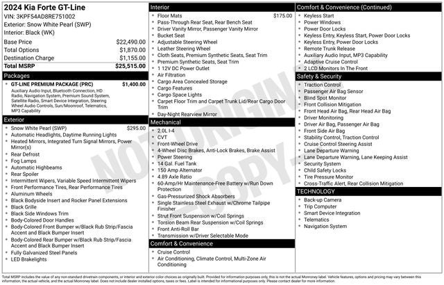 2024 Kia Forte GT-Line