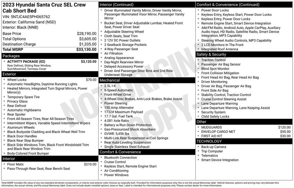 2023 Hyundai SANTA CRUZ SEL