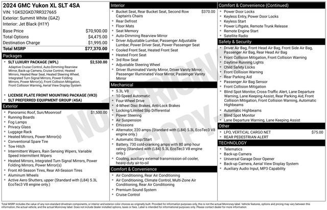 2024 GMC Yukon XL SLT
