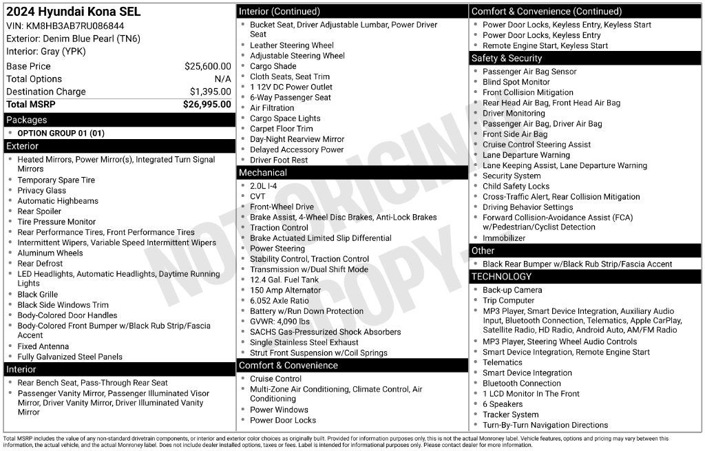 2024 Hyundai KONA SEL