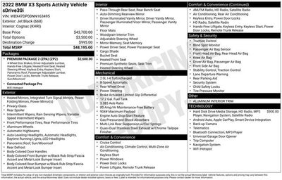 2022 BMW X3 sDrive30i