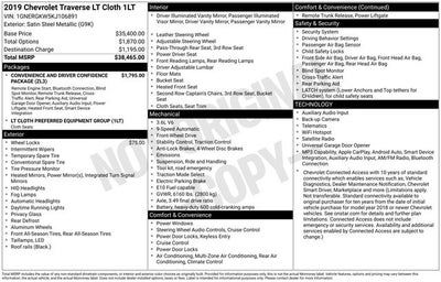 2019 Chevrolet Traverse LT Cloth w/1LT