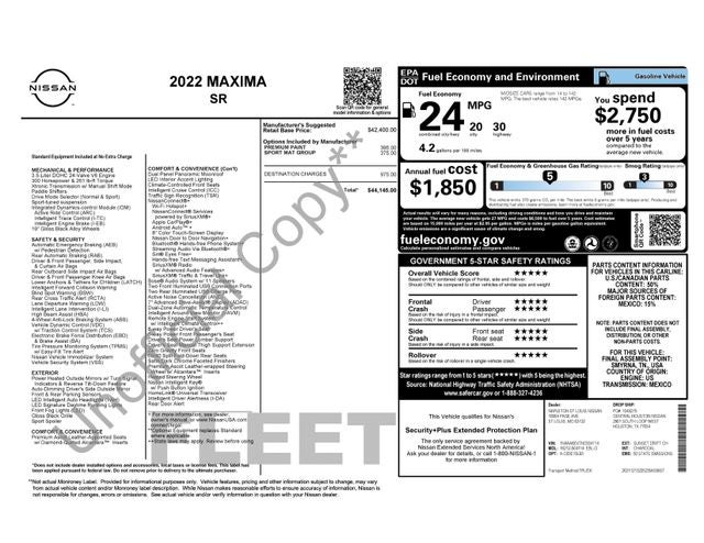 2022 Nissan Maxima SR