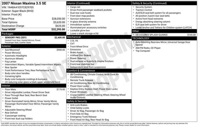 2007 Nissan Maxima 3.5 SE