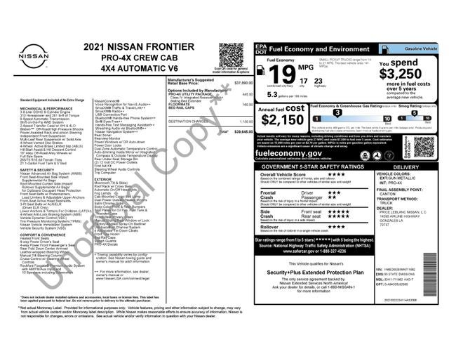 2021 Nissan Frontier PRO-4X