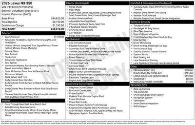 2026 Lexus NX 350 Base