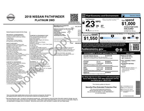 2018 Nissan Pathfinder Platinum