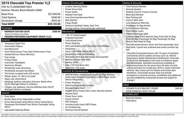 2019 Chevrolet Trax Premier