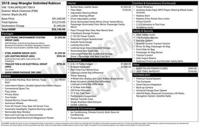 2018 Jeep All-New Wrangler Unlimited Rubicon