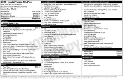 2026 Hyundai TUCSON SEL Plus