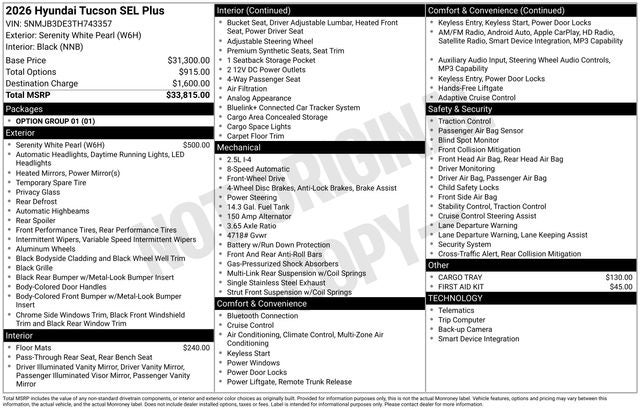 2026 Hyundai TUCSON SEL Plus
