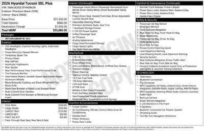 2026 Hyundai TUCSON SEL