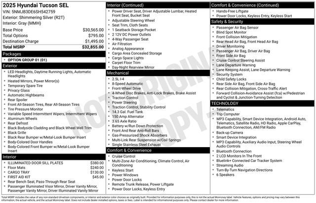 2025 Hyundai TUCSON SEL