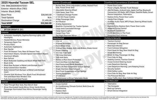 2025 Hyundai TUCSON SEL