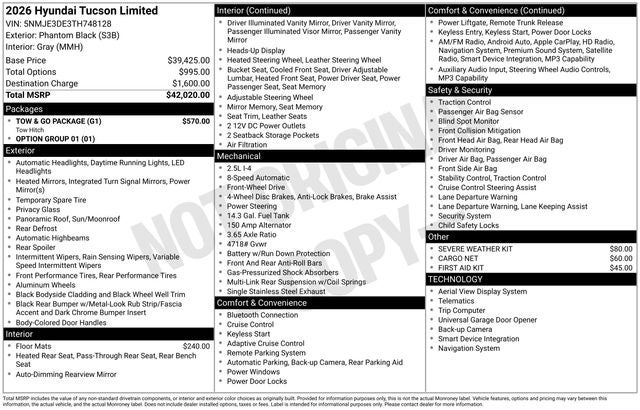2026 Hyundai TUCSON Limited