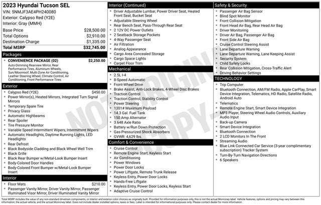 2023 Hyundai TUCSON SEL