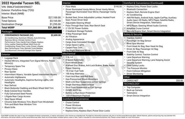 2022 Hyundai TUCSON SEL