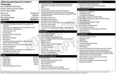 2026 Hyundai SANTA FE Limited 7P