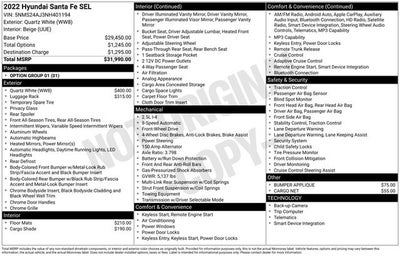 2022 Hyundai SANTA FE SEL