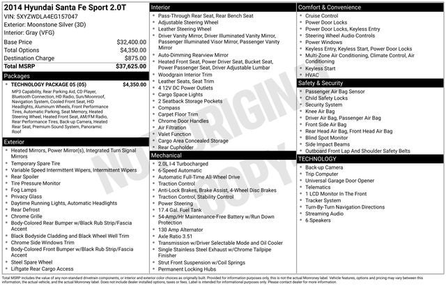 2014 Hyundai SANTA FE SPORT AWD 4Dr 2.0T
