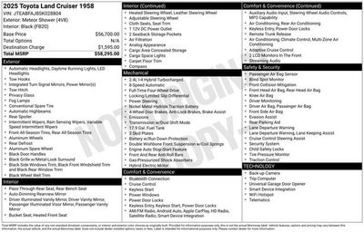 2025 Toyota Land Cruiser 4WD (Natl)
