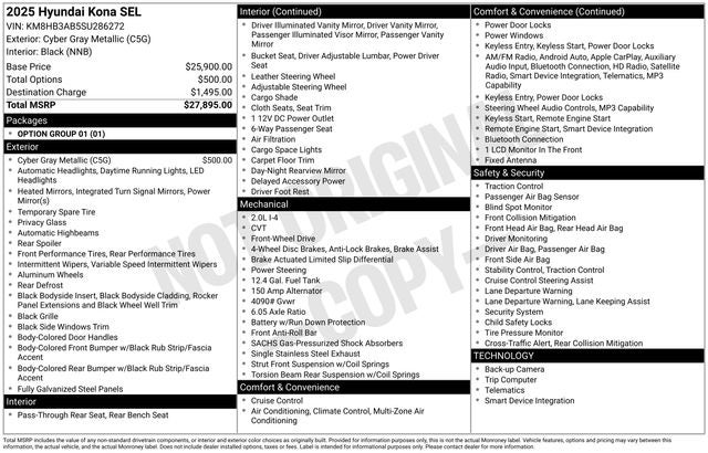 2025 Hyundai KONA SEL