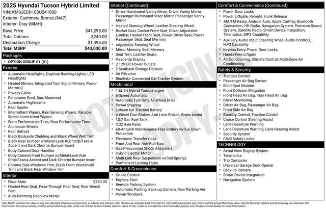 2025 Hyundai TUCSON HYBRID Limited