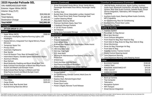 2025 Hyundai PALISADE SEL