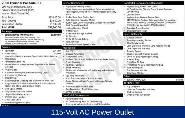 2020 Hyundai PALISADE SEL